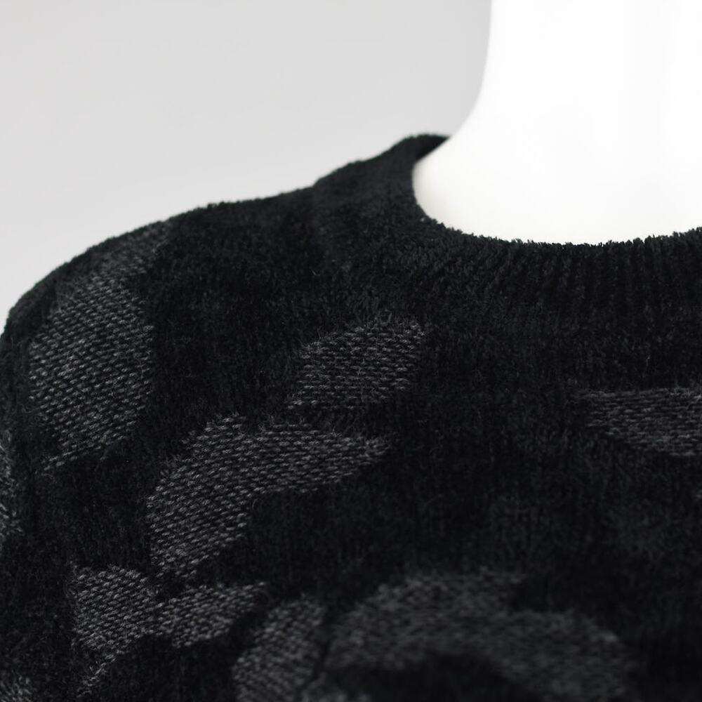 J. Jill Black Chenille Jacquard Floral Long Length Sweater, Women's Small - Picture 4 of 10